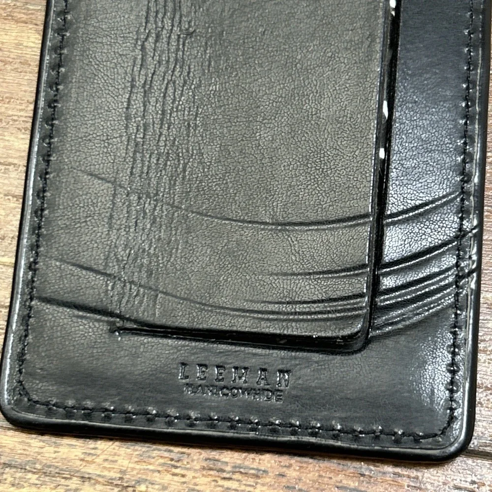 Saint Louis Zoo Black Leather Luggage Tag No Strap Unique Find Collectors Item